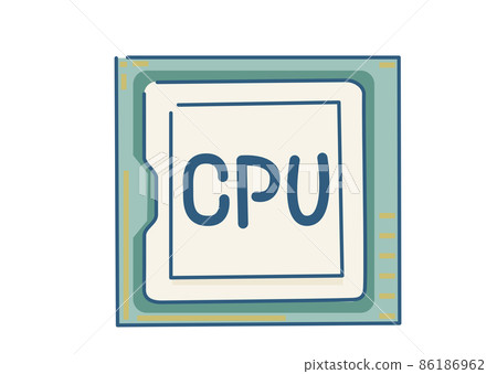 手繪風格自製PC零件CPU 手繪風格自製PC零件CPU 86186962