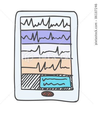 medical electronic tablet with heart indicators new 86187246