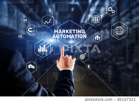 Marketing automation concept. Business Technology Internet and network 86187321