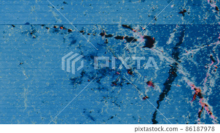 Vibrant data glitch neon nostalgic noisy background. 86187978