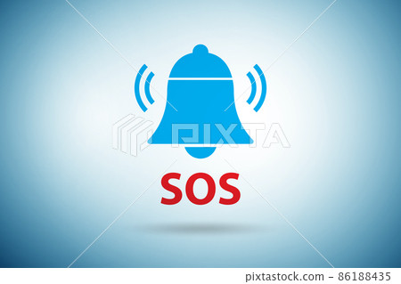 Concept of SOS - distress call in case of danger Concept of SOS - distress call in case of danger 86188435