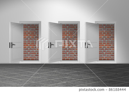 Facing no exit with brick door 86188444