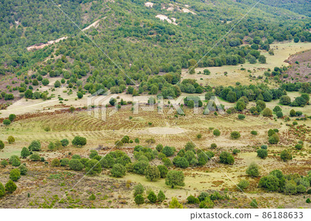 Sad Hill Cemetery, round graveyard, Burgos Spain 86188633