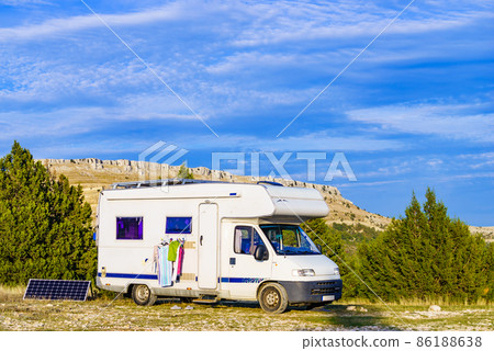 Laundry and solar panel at caravan Laundry and solar panel at caravan 86188638