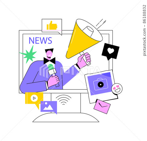 Social media news and tips abstract concept vector illustration. Social media marketing, algorithm news, promote profile, engagement tips, latest updates, content advice abstract metaphor. Social media news and tips abstract concept vector illustration. Social media marketing, algorithm news, promote profile, engagement tips, latest updates, content advice abstract metaphor. 86188832
