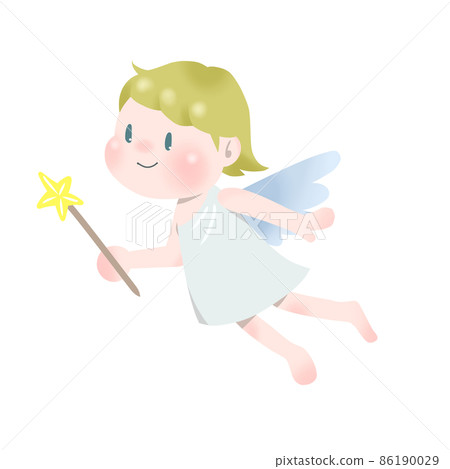 天使與星魔杖的插圖 86190029