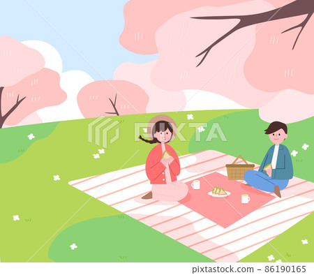 Exciting spring landscape illustration 06 86190165