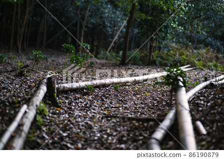 廢棄了山區的道路 廢棄了山區的道路 86190879