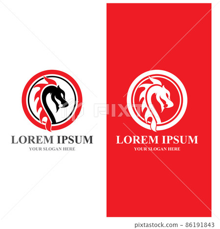 dragon logo template vector illustration 86191843