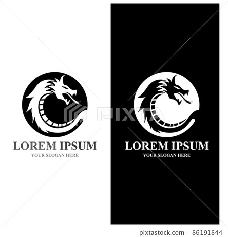 dragon logo template vector illustration 86191844