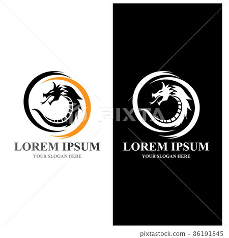 dragon logo template vector illustration 86191845