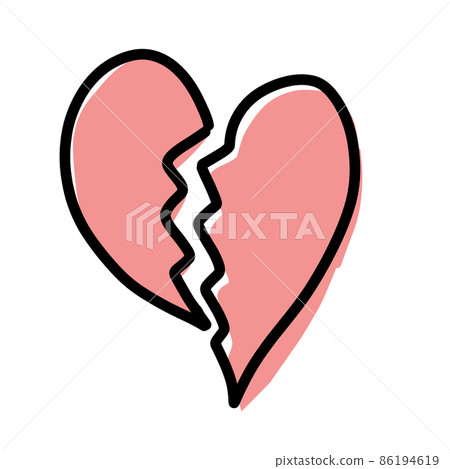 Heart rough handwriting cute pen drawing style Heart rough handwriting cute pen drawing style 86194619