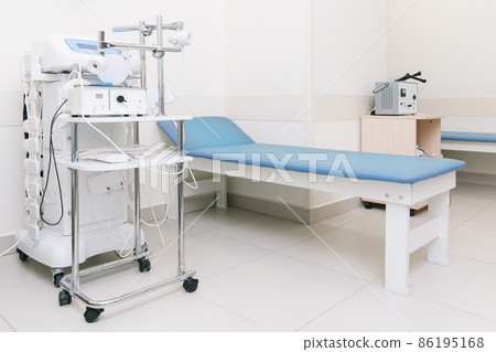 Different Physiotherapy Equipment In Room Stock Photo, Picture and