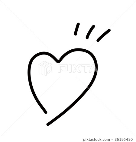 Heart rough handwriting cute pen drawing style 86195450