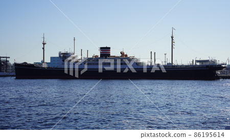 Hikawa Maru seen from Yokohama Port and Yamashita Park 86195614