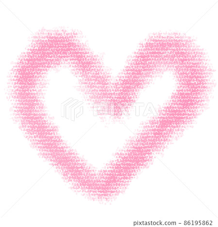 Pink heart illustration with crayon-like texture Pink heart illustration with crayon-like texture 86195862