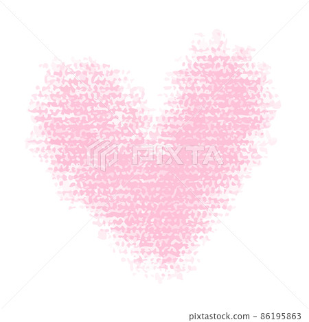 Pink heart illustration with crayon-like texture Pink heart illustration with crayon-like texture 86195863