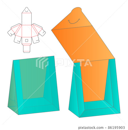 Box packaging die cut template design. 3d mock-up Box packaging die cut template design. 3d mock-up 86195903