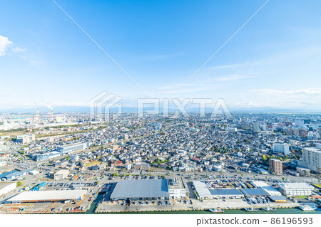 Niigata City, Niigata Prefecture Toki Messe Befco Bakauke Observatory overlooking the cityscape of Niigata City (eastward) 86196593