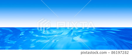 Sky and sea illustration 86197282