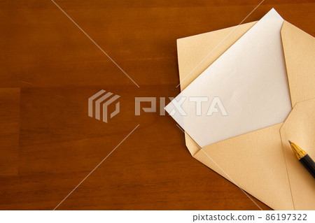 Image of writing letters on stationery and envelopes Image of writing letters on stationery and envelopes 86197322