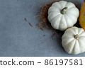 White and yellow pumpkin 86197581