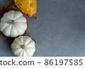 White and yellow pumpkin 86197585