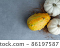 White and yellow pumpkin 86197587