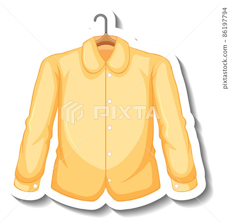 Sticker yellow shirt with coathanger Sticker yellow shirt with coathanger 86197794