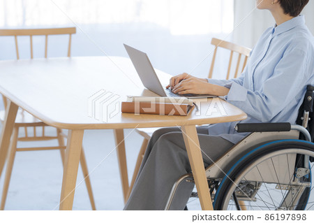 Wheelchair faceless business 86197898