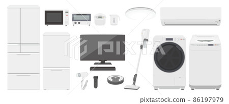 Vector illustration set of household appliances 86197979