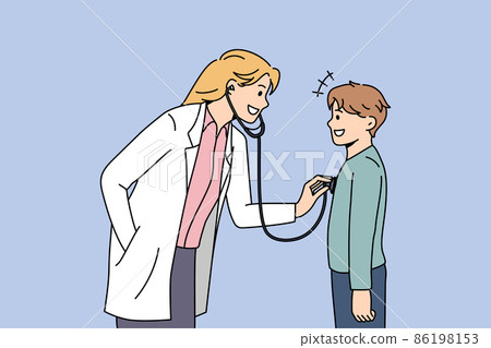 Pediatrician working in healthcare concept. Pediatrician working in healthcare concept. 86198153