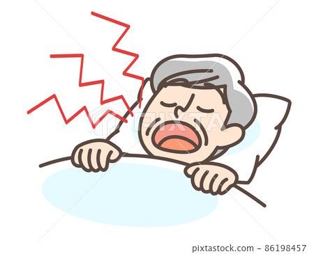 Snoring male - Stock Illustration [86198457] - PIXTA