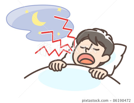 Snoring male 86198472