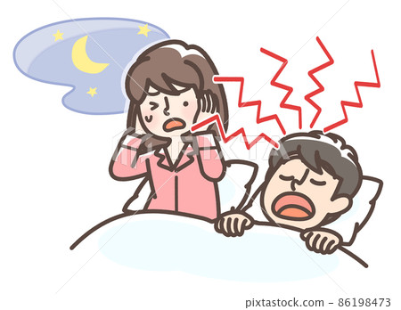 Snoring male Snoring male 86198473