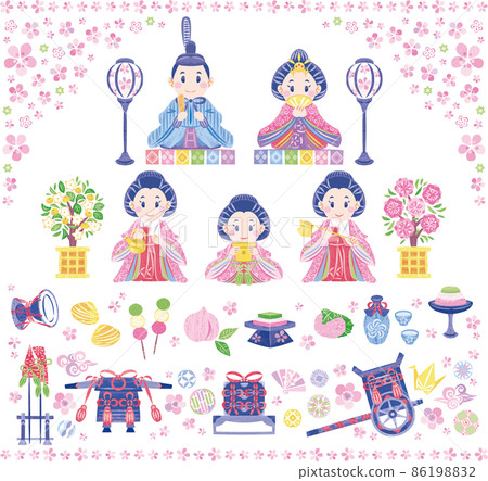 Hinamatsuri Hinamatsuri illustration set Hinamatsuri Hinamatsuri illustration set 86198832