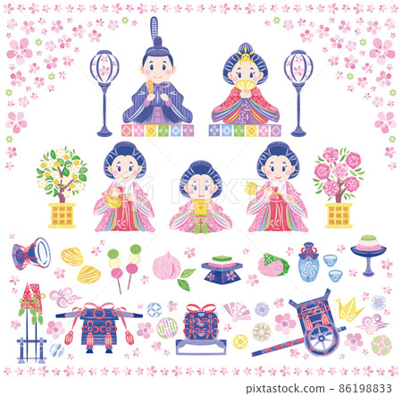 Hinamatsuri Hinamatsuri illustration set 86198833