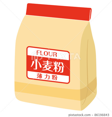 麵粉裝在袋子裡 麵粉裝在袋子裡 86198843