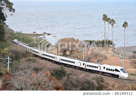 長崎本線多良肥前大浦JR九州885系列SM組織(南福岡)海鷗 86199312