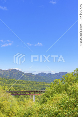 View from Mikuni Pass, Hokkaido, late summer 86199729