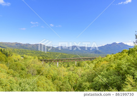 View from Mikuni Pass, Hokkaido, late summer 86199730