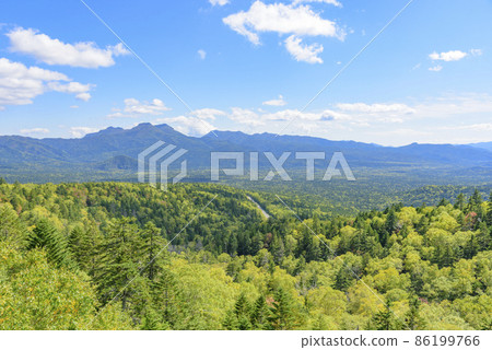 View from Mikuni Pass, Hokkaido, late summer View from Mikuni Pass, Hokkaido, late summer 86199766