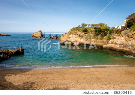 Rock of the Virgin and seaside in biarritz Rock of the Virgin and seaside in biarritz 86200416