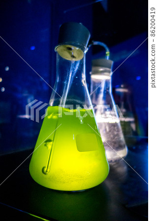 Erlenmeyer flask in laboratory 86200419