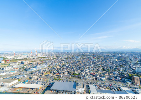 Niigata City, Niigata Prefecture Toki Messe Befco Bakauke Observatory overlooking the cityscape of Niigata City (eastward) Niigata City, Niigata Prefecture Toki Messe Befco Bakauke Observatory overlooking the cityscape of Niigata City (eastward) 86200525