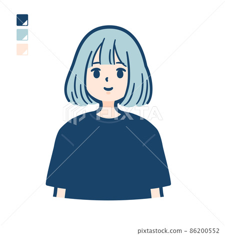 Bust-up cut for a woman wearing a big size T-shirt Bust-up cut for a woman wearing a big size T-shirt 86200552