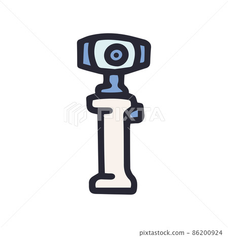 action camera steadicam color vector doodle simple icon 86200924