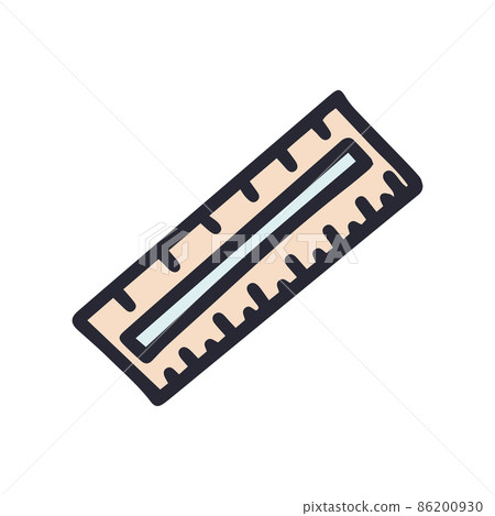 ruler color vector doodle simple icon design 86200930
