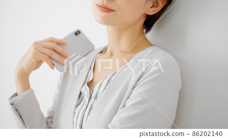 Young woman using a smartphone Young woman using a smartphone 86202140