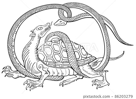 Genbu-Black and White 86203279